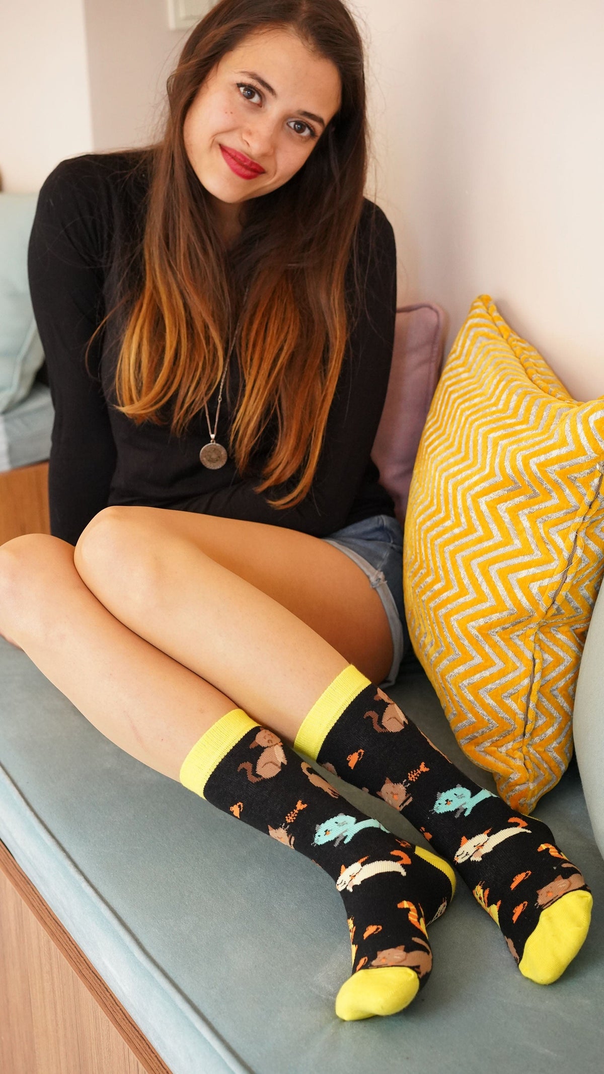Socks n Socks Women's Fashion - Women's Intimates and Loungewear - Women's Socks & Hosiery - Socks One Color / One Size Women's Kittens Socks