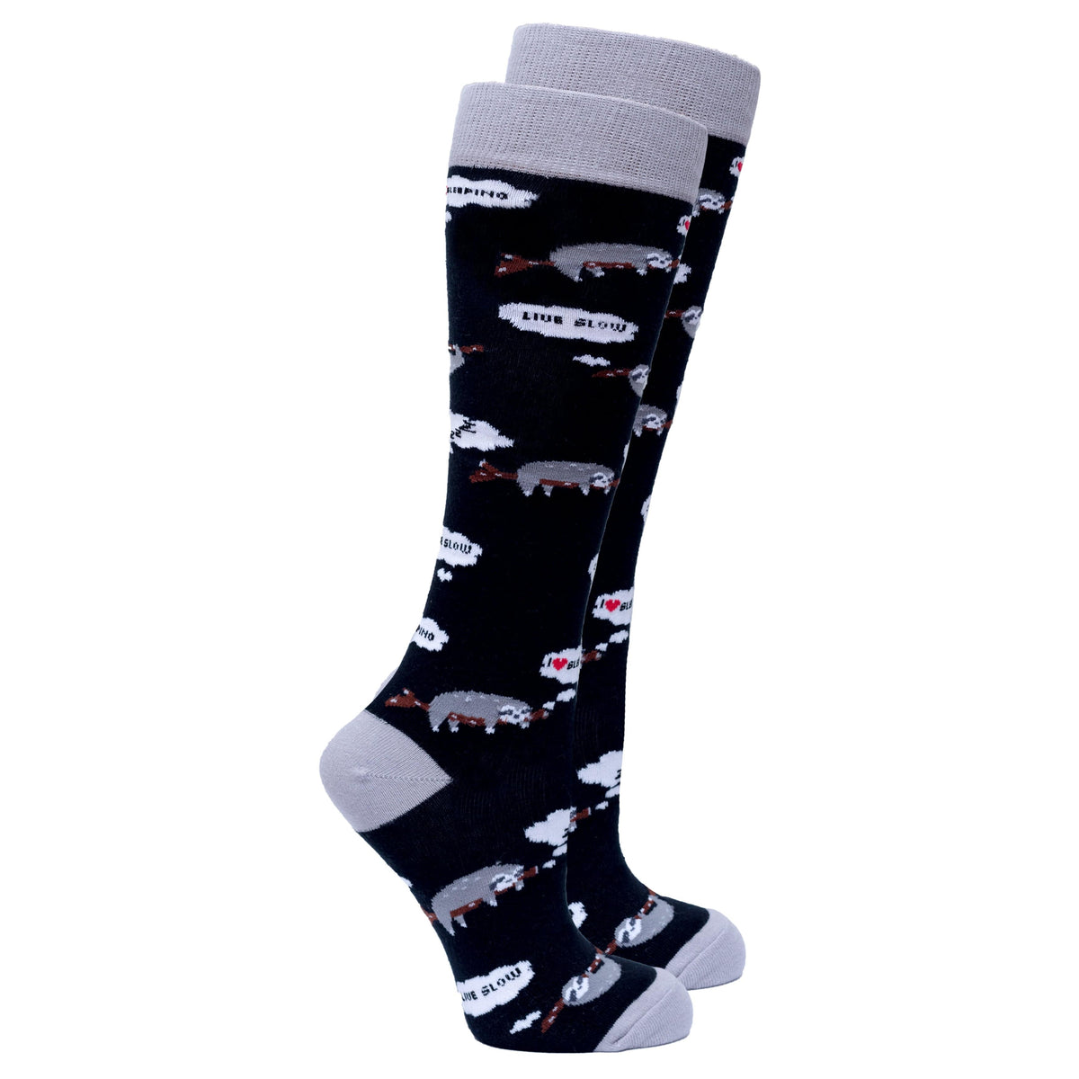 Socks n Socks Women's Fashion - Women's Intimates and Loungewear - Women's Socks & Hosiery - Socks One Color / One Size Women's Lazy Sloth Knee High Socks
