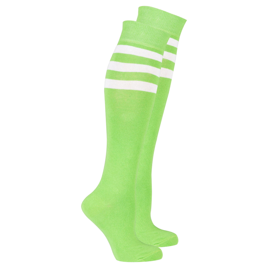 Socks n Socks Women's Fashion - Women's Intimates and Loungewear - Women's Socks & Hosiery - Socks One Color / One Size Women's Lime Stripe Knee High Socks