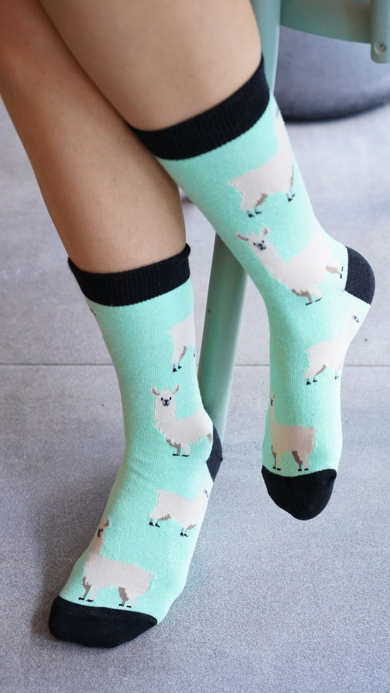 Socks n Socks Women's Fashion - Women's Intimates and Loungewear - Women's Socks & Hosiery - Socks One Color / One Size Women's Llama Socks