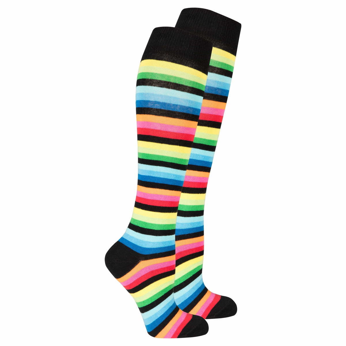 Socks n Socks Women's Fashion - Women's Intimates and Loungewear - Women's Socks & Hosiery - Socks One Color / One Size Women's Multicolor Stripe Knee High Socks