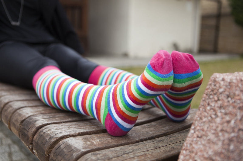 Socks n Socks Women's Fashion - Women's Intimates and Loungewear - Women's Socks & Hosiery - Socks One Color / One Size Women's Pink Blush Stripe Knee High Socks