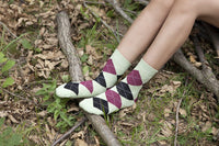 Socks n Socks Women's Fashion - Women's Intimates and Loungewear - Women's Socks & Hosiery - Socks One Color / One Size Women's Pistachio Argyle Socks