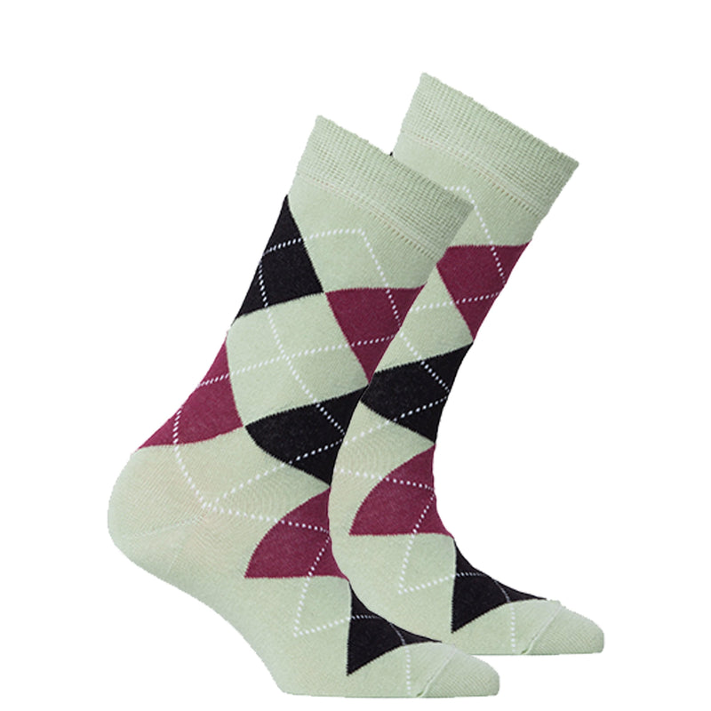Socks n Socks Women's Fashion - Women's Intimates and Loungewear - Women's Socks & Hosiery - Socks One Color / One Size Women's Pistachio Argyle Socks