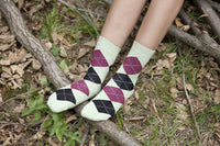 Socks n Socks Women's Fashion - Women's Intimates and Loungewear - Women's Socks & Hosiery - Socks One Color / One Size Women's Pistachio Argyle Socks