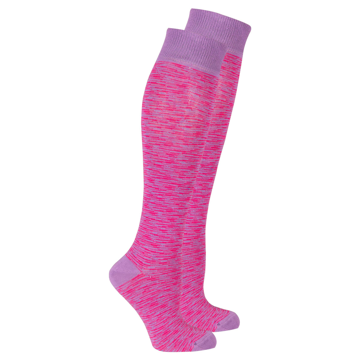 Socks n Socks Women's Fashion - Women's Intimates and Loungewear - Women's Socks & Hosiery - Socks One Color / One Size Women's Rose Grizzled Stripe Knee High Socks