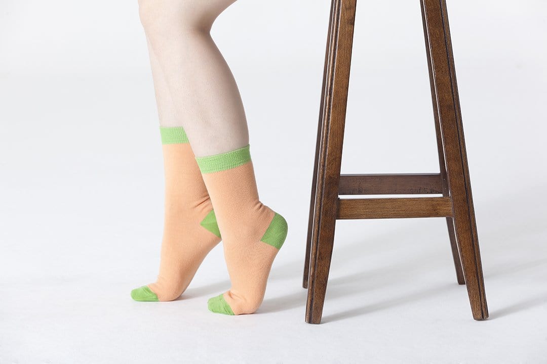 Socks n Socks Women's Fashion - Women's Intimates and Loungewear - Women's Socks & Hosiery - Socks One Color / One Size Women's Tangerine Grass Socks