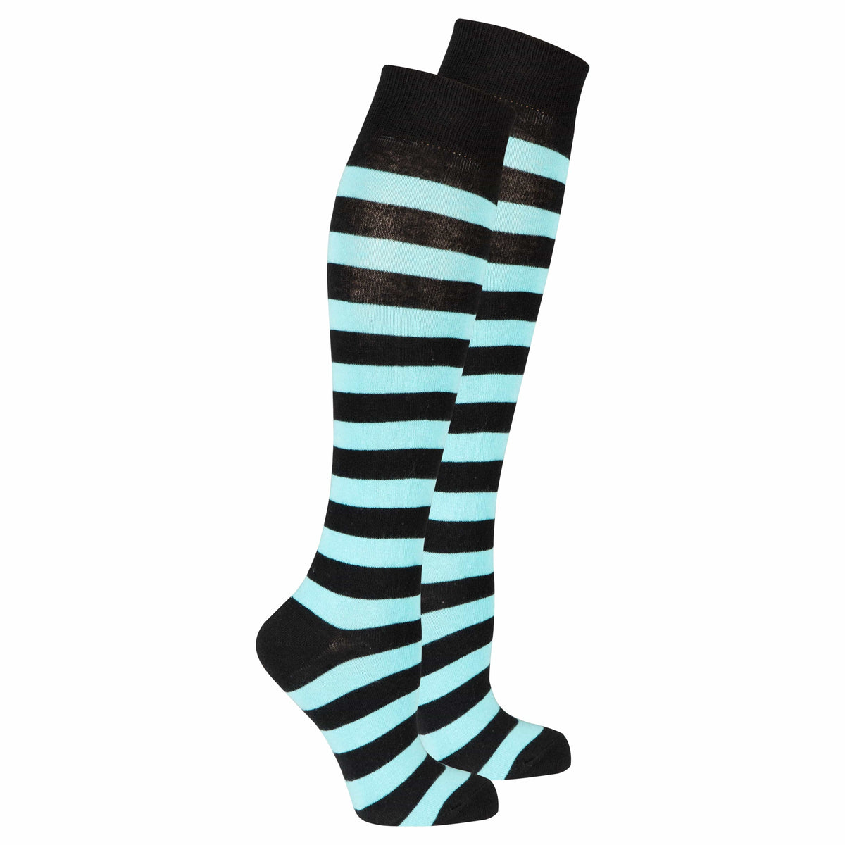 Socks n Socks Women's Fashion - Women's Intimates and Loungewear - Women's Socks & Hosiery - Socks One Color / One Size Women's Tealbee Stripe Knee High Socks