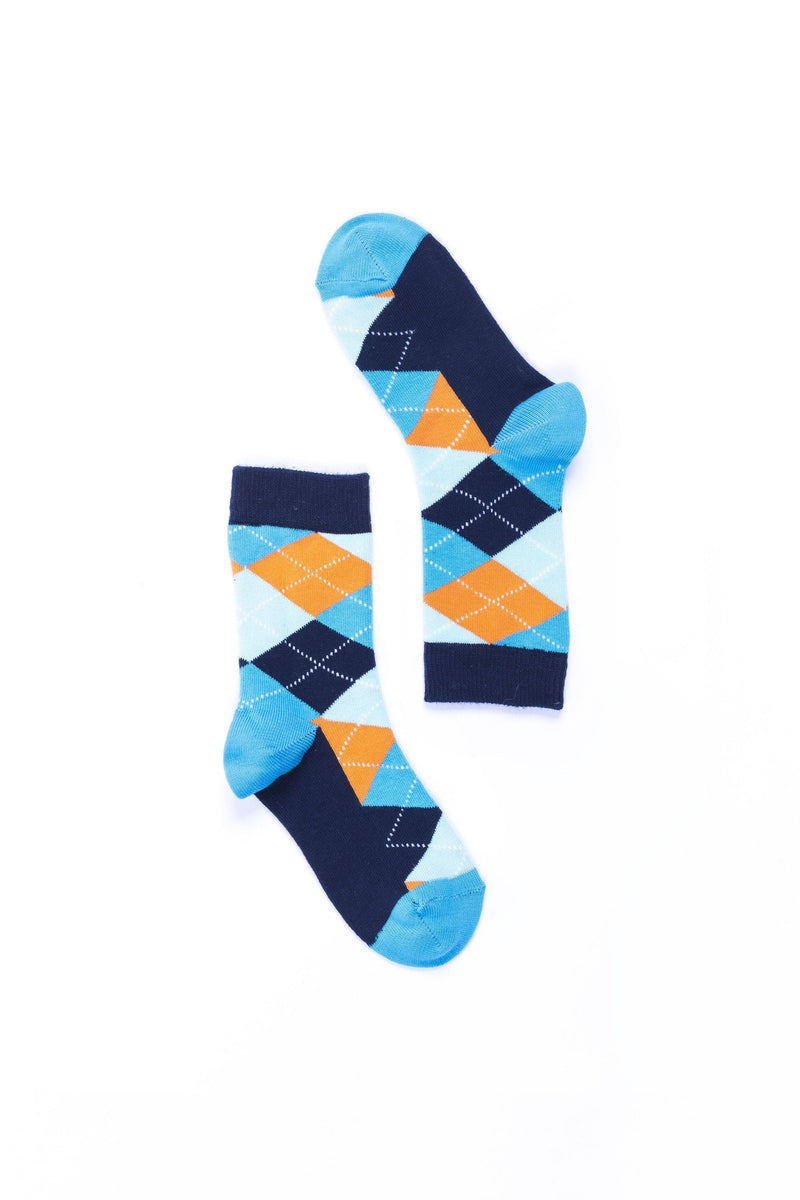 Socks n Socks Women's Fashion - Women's Intimates and Loungewear - Women's Socks & Hosiery - Socks One Color / One Size Women's Vibrant Sky Argyle Socks