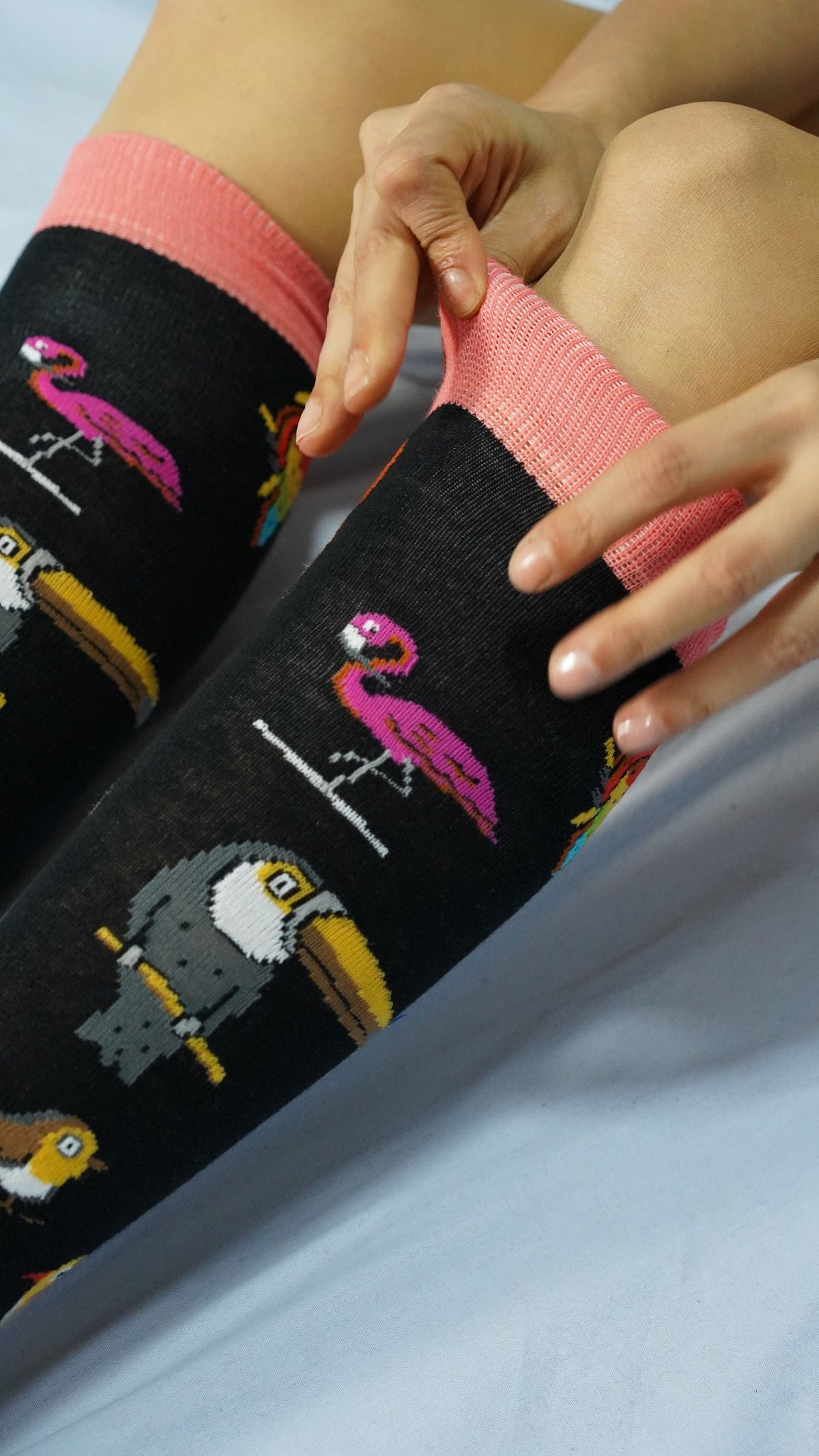 Socks n Socks Women's Fashion - Women's Intimates and Loungewear - Women's Socks & Hosiery - Socks One Color / One Size Women's Wild Birds Knee High Socks