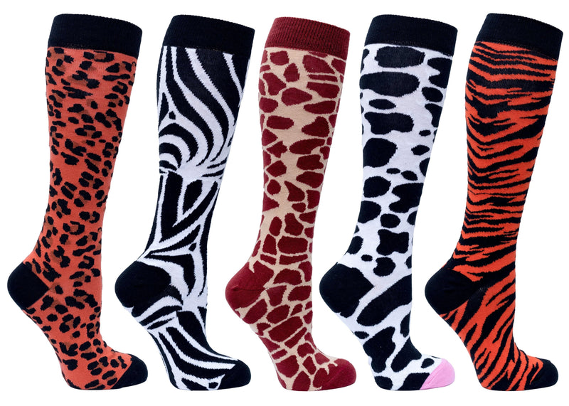 Socks n Socks Women's Fashion - Women's Intimates and Loungewear - Women's Socks & Hosiery - Socks Women's Animal Kingdom Knee High Socks Set