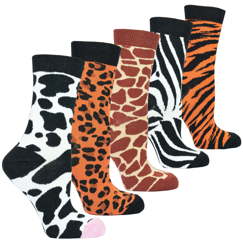 Socks n Socks Women's Fashion - Women's Intimates and Loungewear - Women's Socks & Hosiery - Socks Women's Animal Kingdom Socks Set