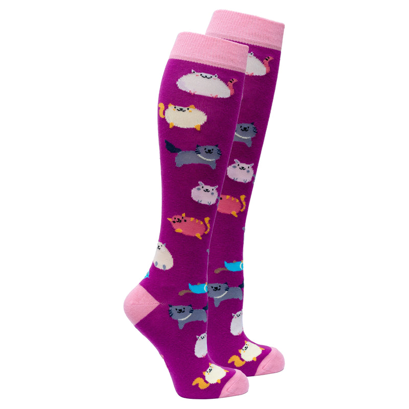 Socks n Socks Women's Fashion - Women's Intimates and Loungewear - Women's Socks & Hosiery - Socks Women's Cute Cats Knee High Socks Set