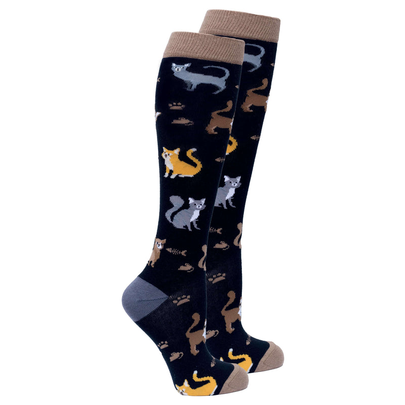 Socks n Socks Women's Fashion - Women's Intimates and Loungewear - Women's Socks & Hosiery - Socks Women's Cute Cats Knee High Socks Set