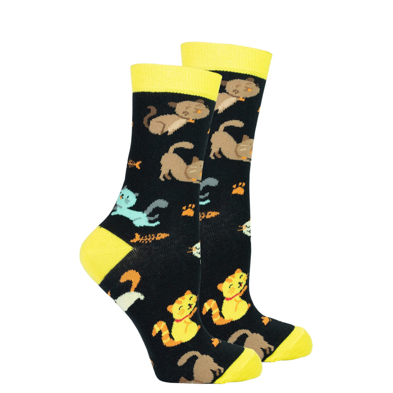 Socks n Socks Women's Fashion - Women's Intimates and Loungewear - Women's Socks & Hosiery - Socks Women's Cute Cats Socks Set