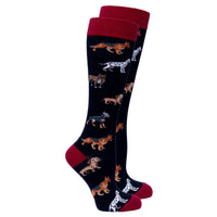 Socks n Socks Women's Fashion - Women's Intimates and Loungewear - Women's Socks & Hosiery - Socks Women's Cute Dogs Knee High Socks Set