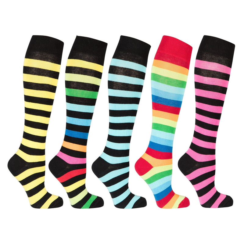 Socks n Socks Women's Fashion - Women's Intimates and Loungewear - Women's Socks & Hosiery - Socks Women's Exclusive Stripe Knee High Socks Set