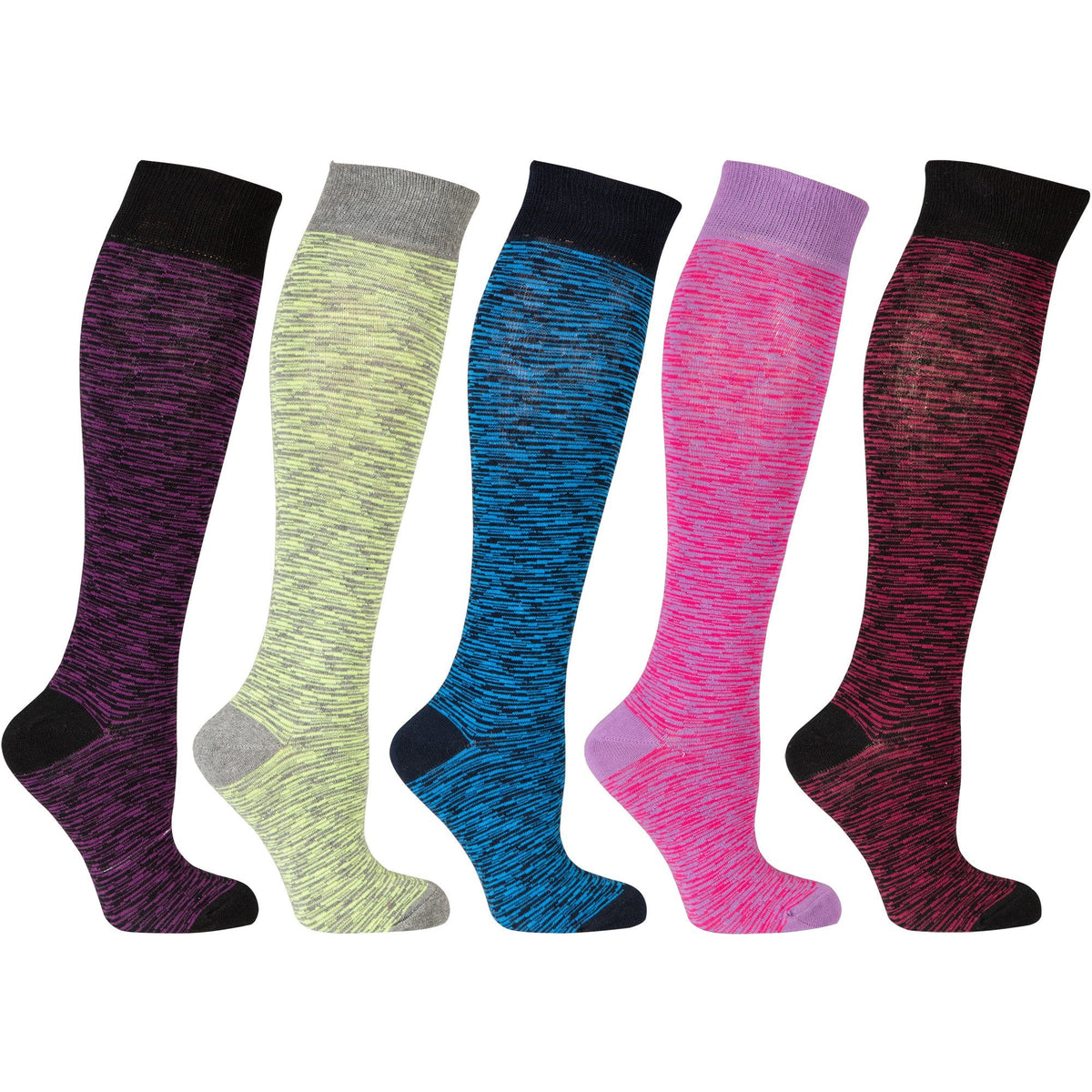 Socks n Socks Women's Fashion - Women's Intimates and Loungewear - Women's Socks & Hosiery - Socks Women's Grizzled Knee High Socks Set