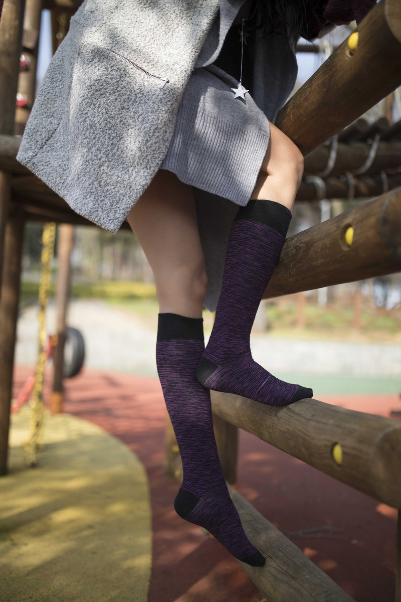 Socks n Socks Women's Fashion - Women's Intimates and Loungewear - Women's Socks & Hosiery - Socks Women's Grizzled Knee High Socks Set
