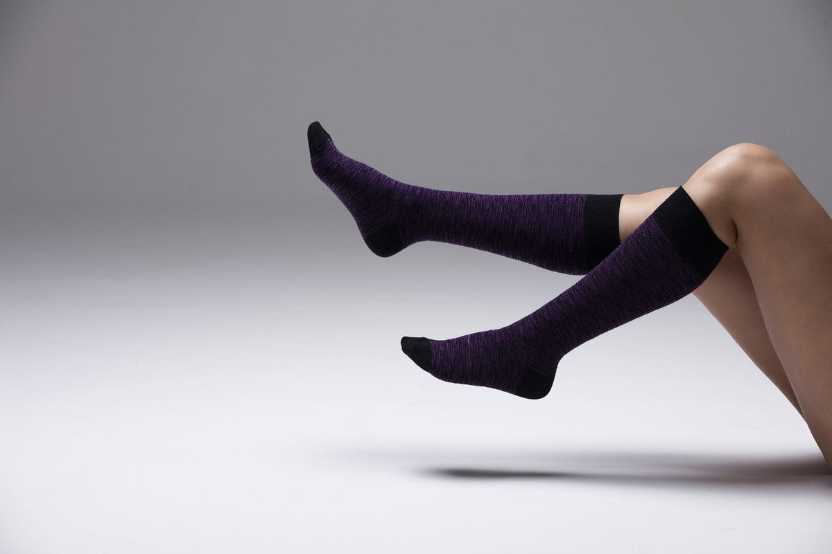 Socks n Socks Women's Fashion - Women's Intimates and Loungewear - Women's Socks & Hosiery - Socks Women's Grizzled Knee High Socks Set