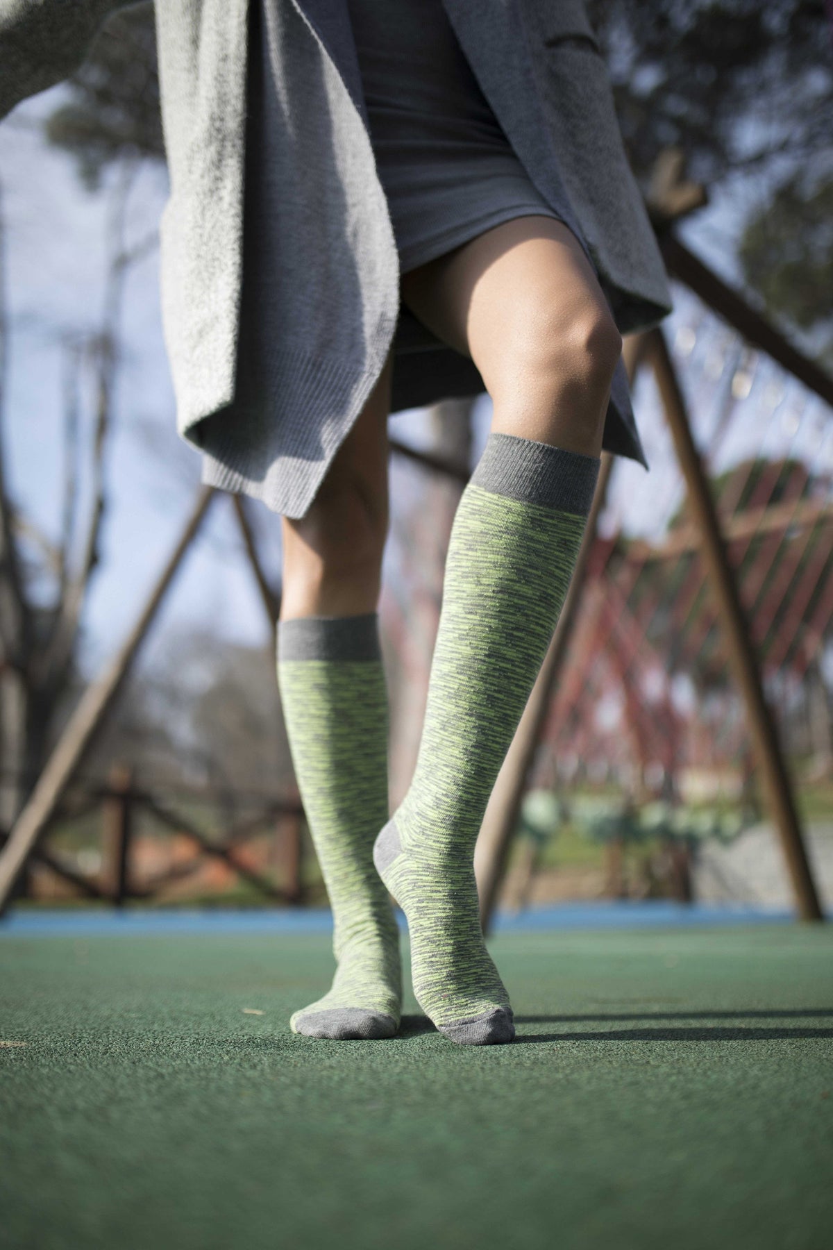 Socks n Socks Women's Fashion - Women's Intimates and Loungewear - Women's Socks & Hosiery - Socks Women's Grizzled Knee High Socks Set