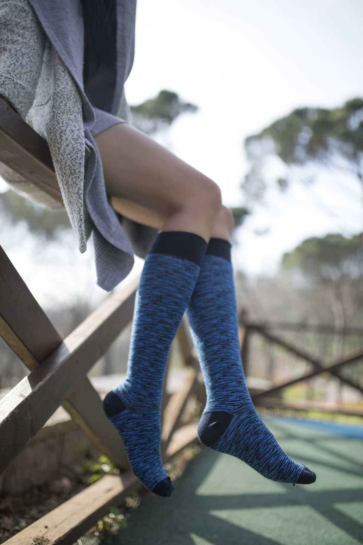 Socks n Socks Women's Fashion - Women's Intimates and Loungewear - Women's Socks & Hosiery - Socks Women's Grizzled Knee High Socks Set