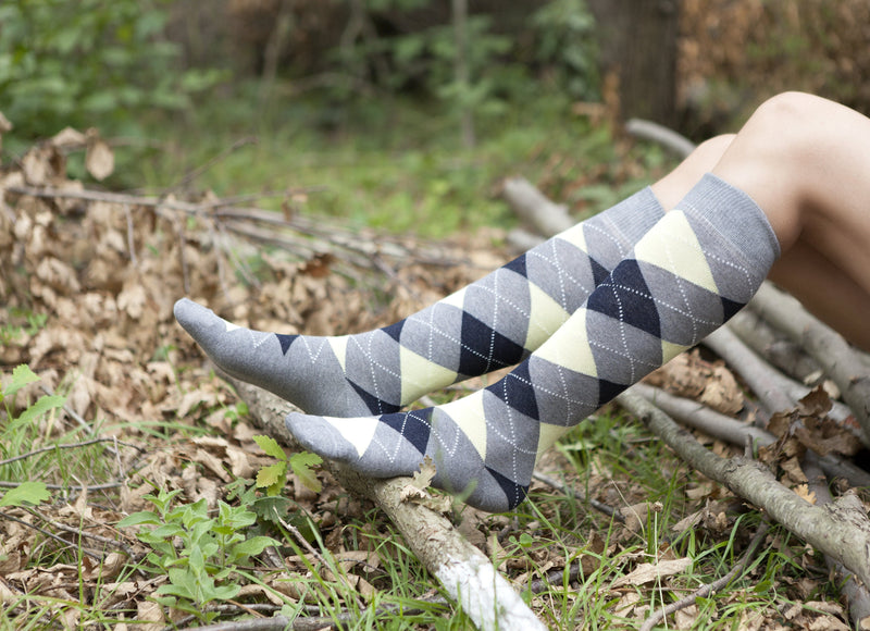 Socks n Socks Women's Fashion - Women's Intimates and Loungewear - Women's Socks & Hosiery - Socks Women's High-Class Argyle Knee High Socks Set