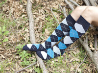 Socks n Socks Women's Fashion - Women's Intimates and Loungewear - Women's Socks & Hosiery - Socks Women's High-Class Argyle Knee High Socks Set