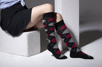 Socks n Socks Women's Fashion - Women's Intimates and Loungewear - Women's Socks & Hosiery - Socks Women's High-Class Argyle Knee High Socks Set