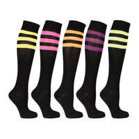 Socks n Socks Women's Fashion - Women's Intimates and Loungewear - Women's Socks & Hosiery - Socks Women's Shiny Dark Stripe Knee High Socks Set