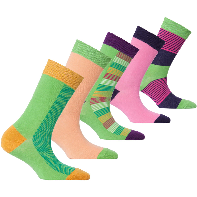 Socks n Socks Women's Fashion - Women's Intimates and Loungewear - Women's Socks & Hosiery - Socks Women's Solid Mix Set Socks Set