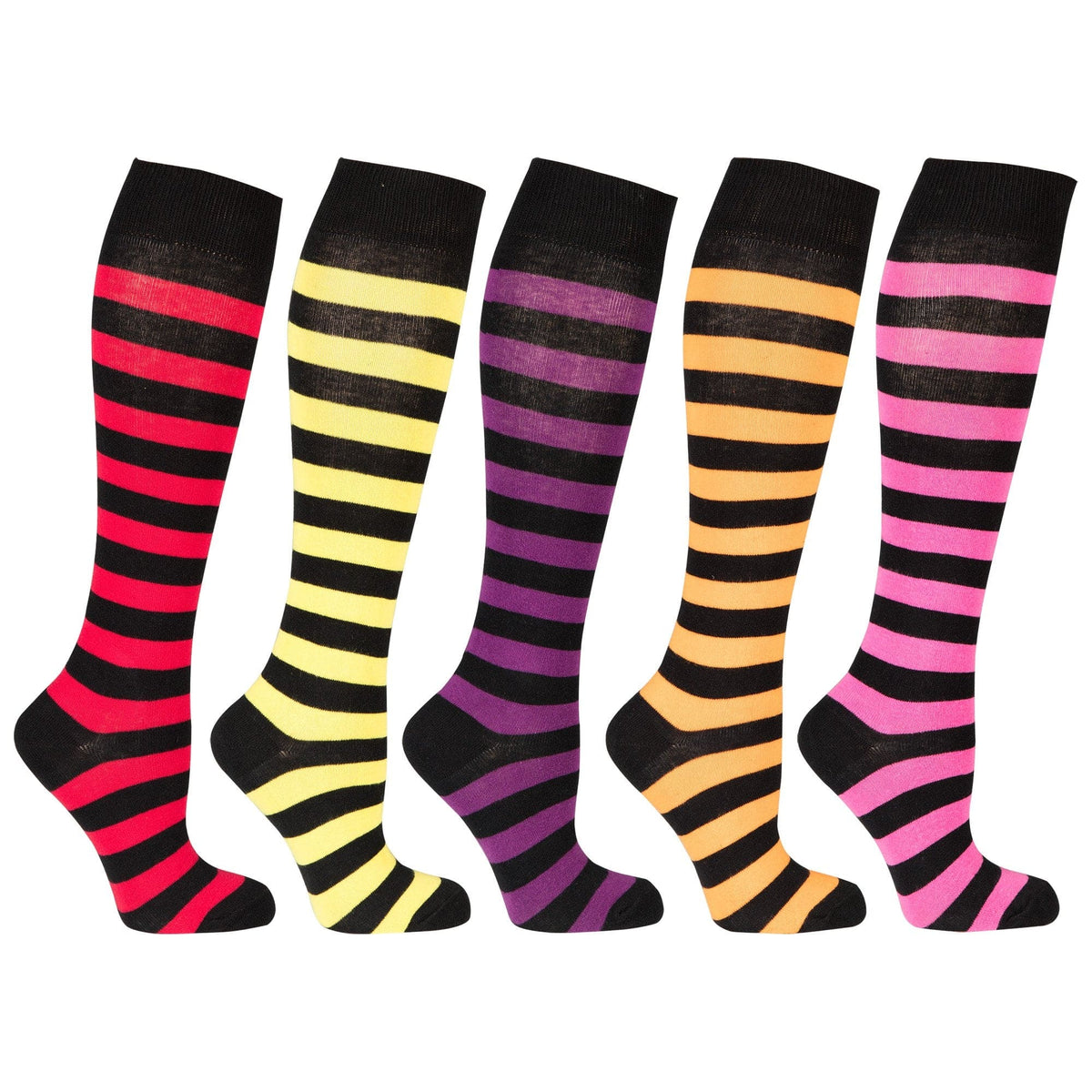 Socks n Socks Women's Fashion - Women's Intimates and Loungewear - Women's Socks & Hosiery - Socks Women's Stylish Stripe Knee High Socks Set