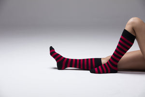 Socks n Socks Women's Fashion - Women's Intimates and Loungewear - Women's Socks & Hosiery - Socks Women's Stylish Stripe Knee High Socks Set