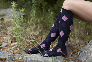 Socks n Socks Women's Fashion - Women's Intimates and Loungewear - Women's Socks & Hosiery - Socks Women's Traditional Argyle Knee High Socks Set