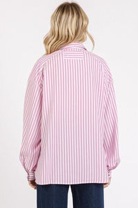 Mittoshop Button Down Striped Long Sleeve Shirt