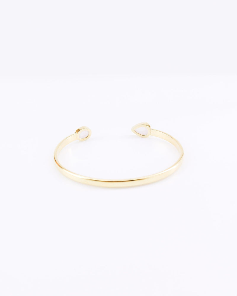 Truvai Women's Bracelet Lillian Gold Vermeil & Rose Quartz Cuff Bracelet