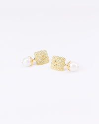 Truvai Women's Earrings Helena Gold Vermeil & Mabe Pearl Drop Earrings