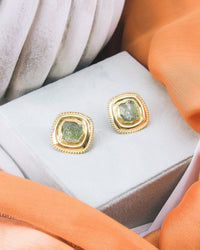 Truvai Women's Earrings Willa Gold Vermeil & Green Tourmaline Gemstone Earrings