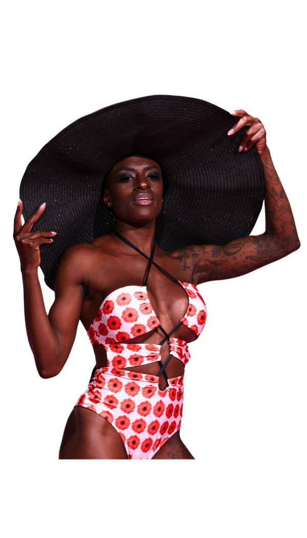 Voglia Swimwear Black Vicky Oversized Floppy Sun Hat
