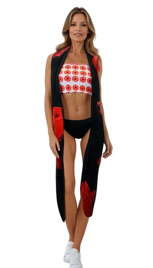 Voglia Swimwear Cover Ups Black / One size Nicolette Sarong