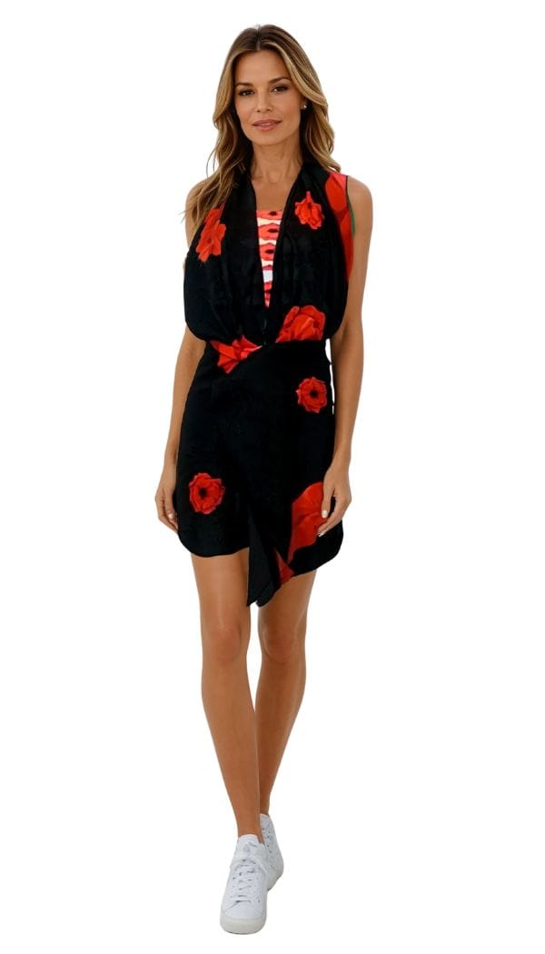 Voglia Swimwear Cover Ups Black / One size Nicolette Sarong
