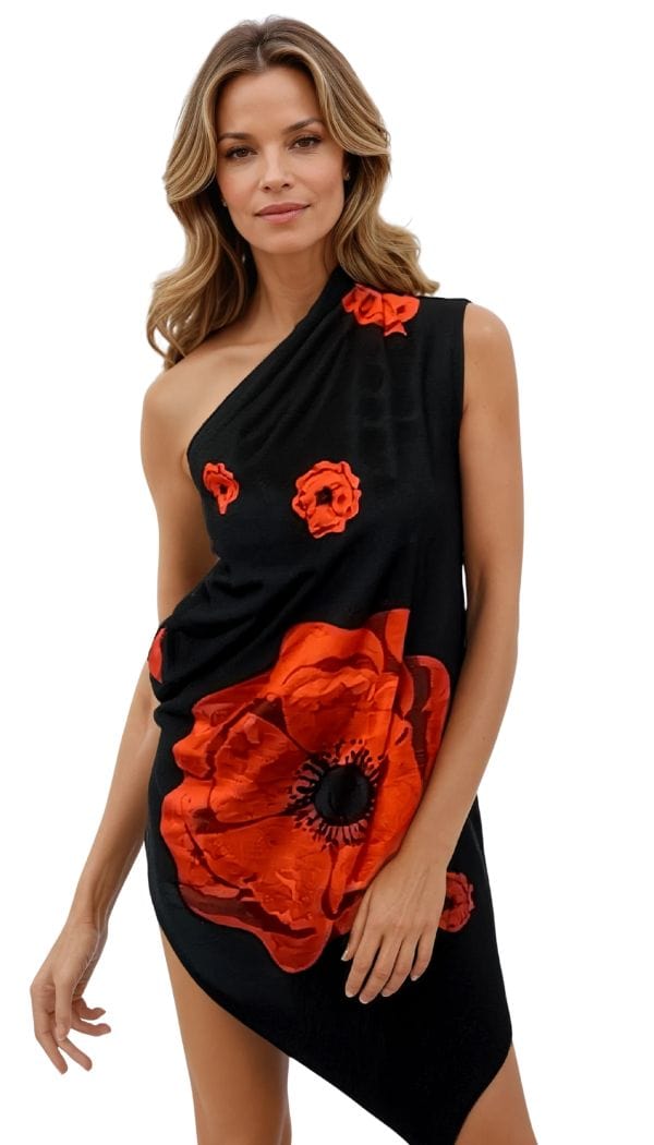 Voglia Swimwear Cover Ups Black / One size Nicolette Sarong
