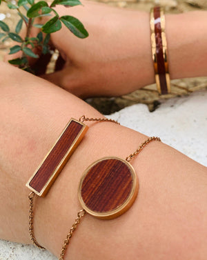 Woodstone Bracelet Daisy Rosewood - Rosegold Bracelet