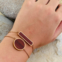 Woodstone Bracelet Harmony Rosewood - Rosegold Bracelet