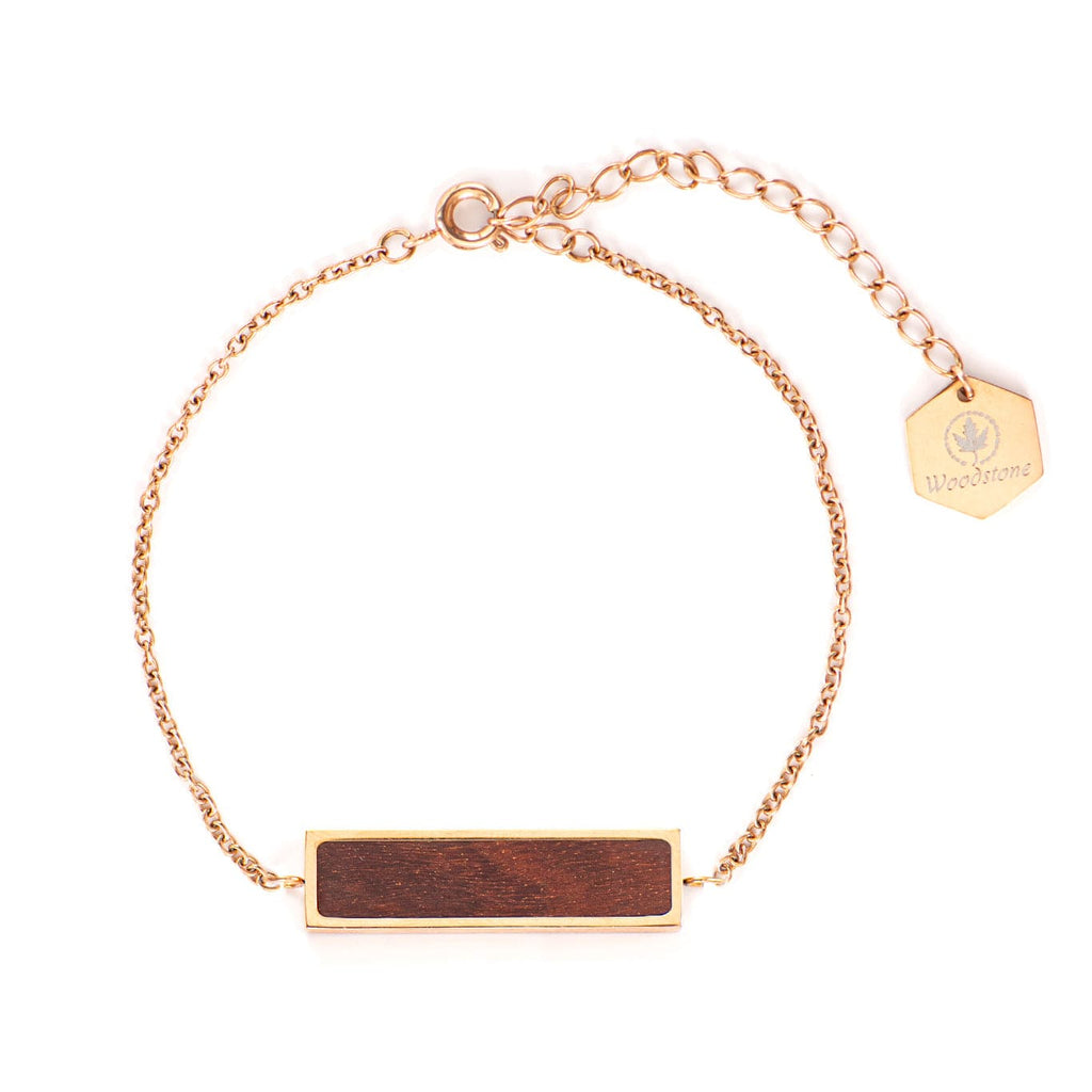 Woodstone Bracelet Harmony Rosewood - Rosegold Bracelet