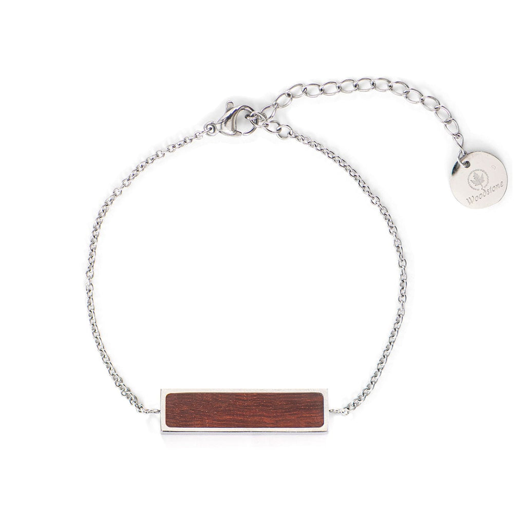 Woodstone Bracelet Harmony Rosewood - Silver Bracelet