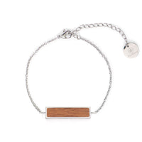 Woodstone Bracelet Harmony Walnut - Silver Bracelet