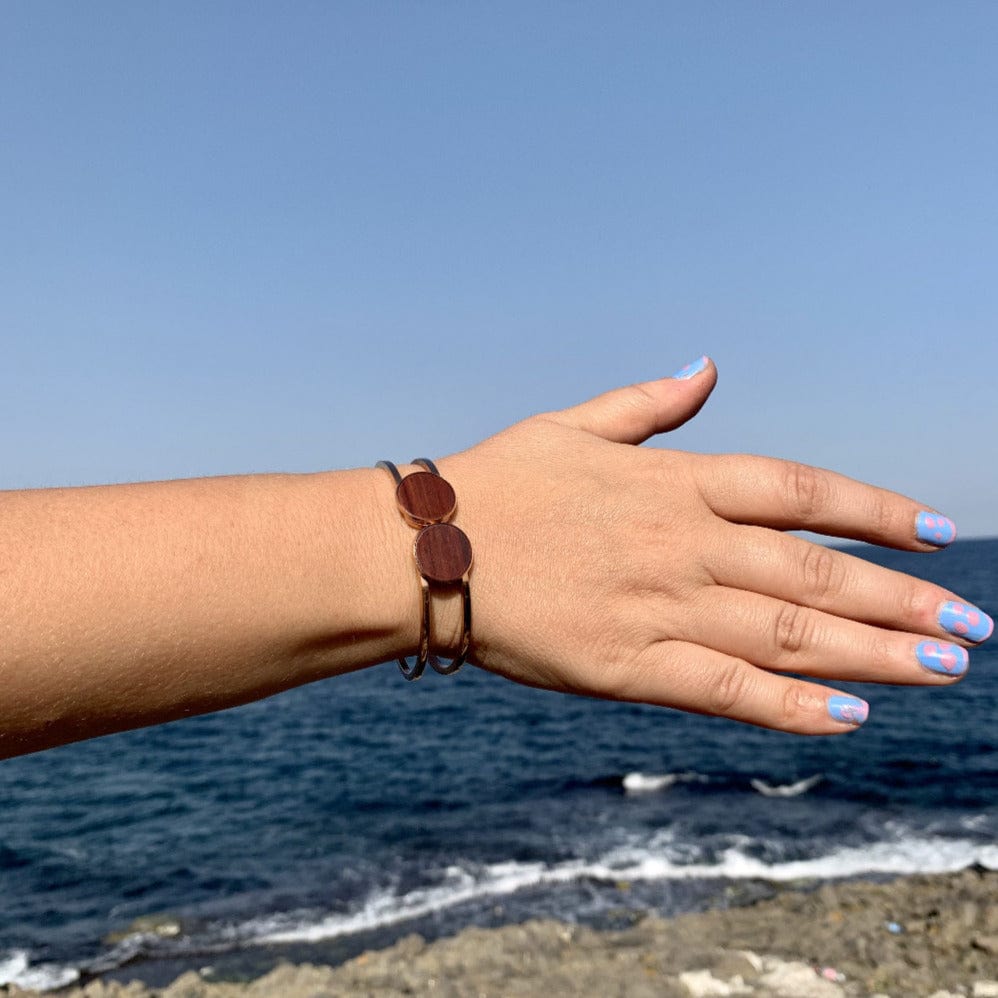 Woodstone Bracelet Olivia Rosewood - Rosegold Bangle