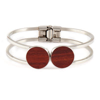 Woodstone Bracelet Olivia Rosewood - Silver Bangle