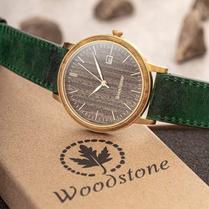 Woodstone Men's Watch Florence Green Sandalwood - Gold